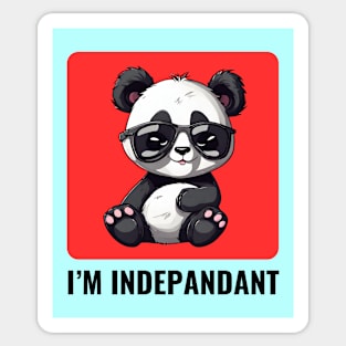 I'm Indepandant | Panda Pun Sticker